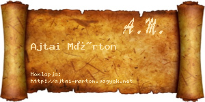 Ajtai Márton névjegykártya